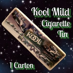 Vtg Kool Mild Racing King Sz Tin Storage Box